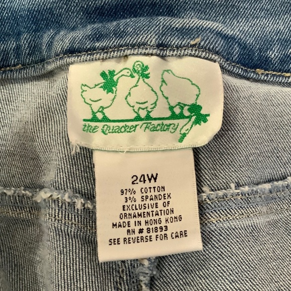 The Quacker Factory American Flag Embroidered Vintage Jeans Plus Size 24 - Picture 7 of 8